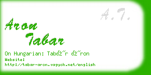 aron tabar business card